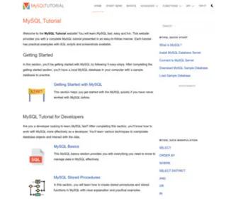 MYSQltutorial.org(MySQL Tutorial website) Screenshot