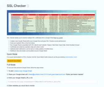 MYSSLchecker.com(SSL Checker) Screenshot