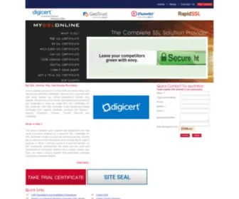 MYSslonline.com(Best SSL Certificate Providers in India) Screenshot