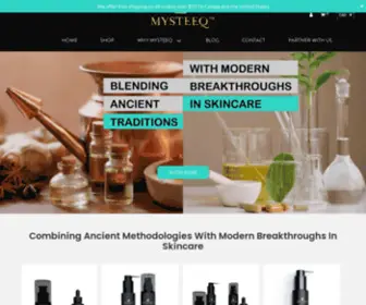 MYsteeq.com(Clean, Exotic, Effective Skin Care Mysteeq) Screenshot