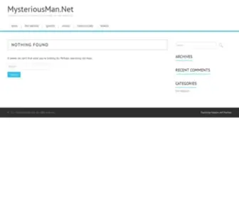 MYsteriousman.net(Understanding the foundations where You are based on) Screenshot