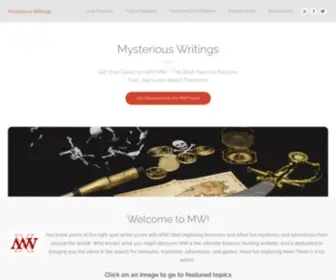 MYsteriouswritings.com(Treasure, Mystery, and Games) Screenshot