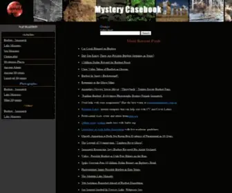 MYsterycasebook.com(Mystery Casebook investigates mystery topics) Screenshot