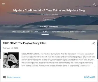 MYsteryconfidential.com(A True Crime and Mystery Blog) Screenshot