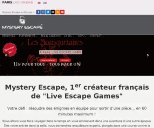 MYsteryescape.com(Live Escape Game à Paris) Screenshot