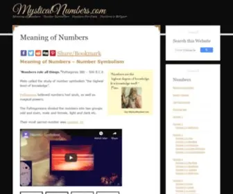 MYsticalnumbers.com(Meaning of Numbers) Screenshot