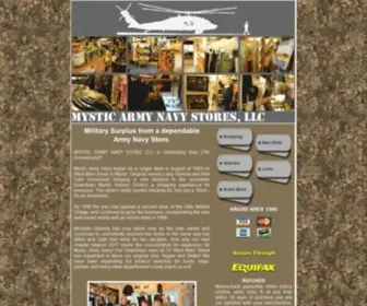 MYsticarmynavy.com(Military surplus from a dependable Army Navy Store) Screenshot