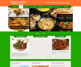 MYsticindianoosa.com.au(Authentic Indian Restaurant) Screenshot