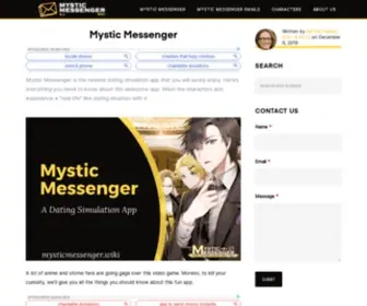 MYsticmessenger.wiki(Mystic Messenger Email GuideAll Correct Answers) Screenshot