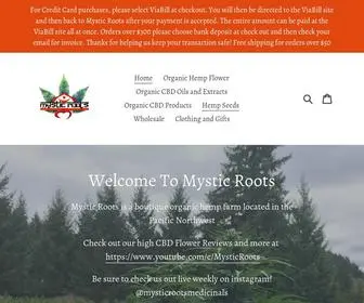 MYsticrootscbd.com(Mystic Roots Organic Hemp Farm and CBD) Screenshot