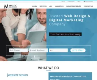 MYsticwebdesigns.com(Trusted Web Design & Digital Marketing Company Your Success) Screenshot