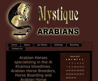 MYstiquearabians.com(Al Khamsa Arabians) Screenshot