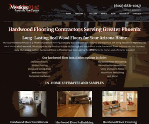 MYstiquehardwoodfloors.com(Hardwood Floor Installation & Refinishing Services) Screenshot