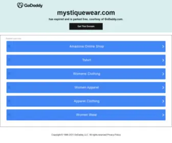 MYstiquewear.com(Create an Ecommerce Website and Sell Online) Screenshot