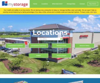 MYstoragecenters.com(Self Storage Units in VA) Screenshot