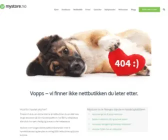 MYStore4.no(Finner ikke nettbutikken du ser etter) Screenshot