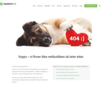 MYstore4.no(Finner ikke nettbutikken du ser etter) Screenshot