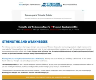 MYStrengthsandweaknesses.com(My Strengths and Weaknesses) Screenshot