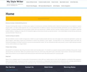 MYSTylewriter.com(Content writing service) Screenshot