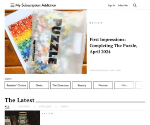 Mysubscriptionaddiction.com(Best Monthly Subscription Boxes) Screenshot