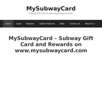 Mysubwaycard.online(MySubwayCard Rewards) Screenshot