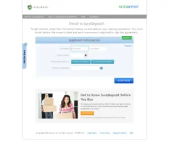Mysuredeposit.com(Resident Authentication) Screenshot
