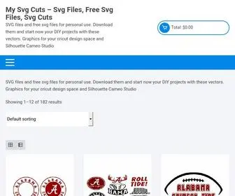 MYSVgcuts.com(Home Svg Files) Screenshot