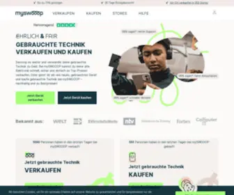 MYswooop.de(Gebrauchte Technik kaufen und verkaufen bei mySWOOOP) Screenshot