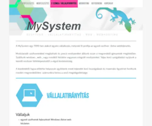 MYSYstem.hu(Szoftverfejlesztés) Screenshot