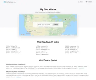 Mytapwater.org(Tap Water Quality) Screenshot