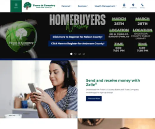 MYTCBT.com(Town & Country Bank and Trust Co) Screenshot