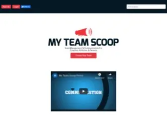 Myteamscoop.com(Free website and communication tool for community sports teams) Screenshot