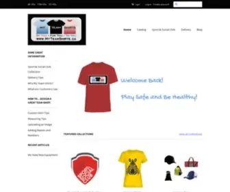 Myteamshirts.ca(My Team Shirts.ca) Screenshot