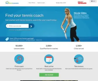 Mytennislessons.com(Tennis Lessons with a Local Tennis Coach) Screenshot