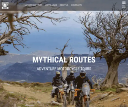 MYthicalroutes.com(Adventure motorcycle tours and rentals in Greece) Screenshot