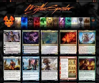 MYthicspoiler.com(The Visual Magic the Gathering Spoiler) Screenshot