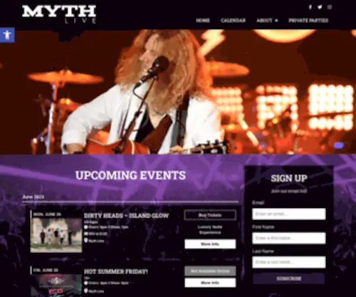 MYThlive.com(Myth Live Event Center) Screenshot
