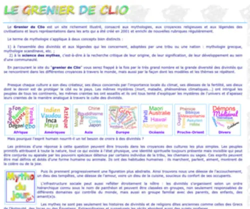 MYthologica.fr(Portail de la mythologie des civilisations anciennes) Screenshot