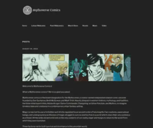 MYthoversecomics.com(Mythoverse Comics) Screenshot