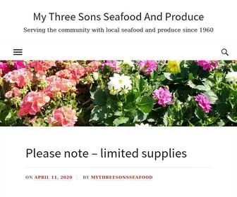 MYThreesonsseafood.com(My Three Sons Seafood And Produce) Screenshot