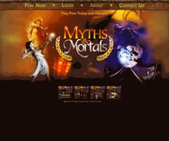 MYThsandmortals.com(Greek gods) Screenshot