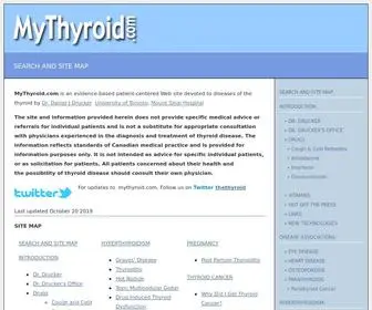 MYTHyroid.com(Search and Site Map) Screenshot