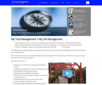 Mytimemanagement.com(Time Management to Align Your Life With Your Priorities) Screenshot