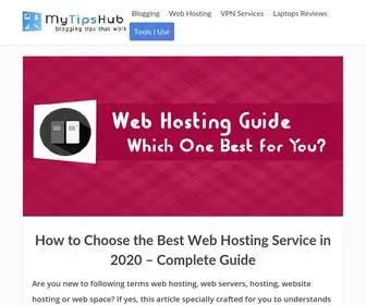 Mytipshub.com(Blogging Tips that Work) Screenshot