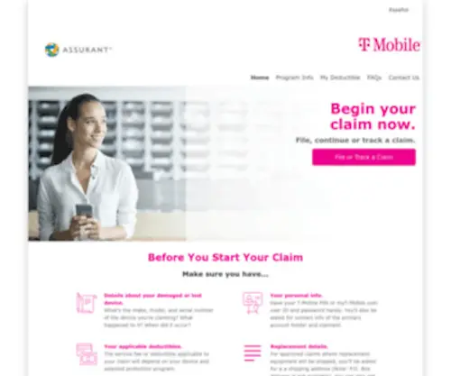 MYtmoclaimpr.com(T-Mobile Equipment Protection Program) Screenshot