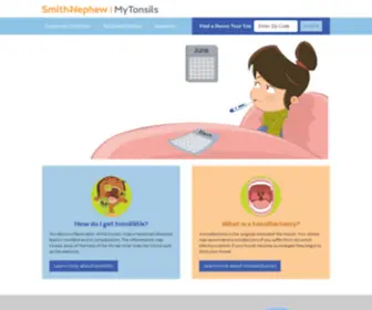 Mytonsils.com(Tonsillectomy, Tonsillitis, and Tonsil Information) Screenshot