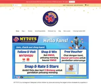 Mytoys2U.com(BEST ONLINE RETAIL TOY STORE & AFFORDABLE WHOLESALE TOYS MALAYSIA) Screenshot