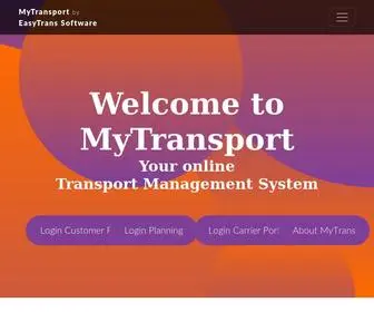 MYtransport.co.uk(EasyTrans Software) Screenshot