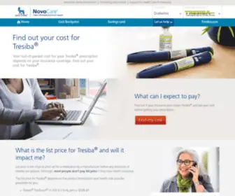 MYtresibacost.com(Find out what your out of pocket cost is for your Tresiba®) Screenshot