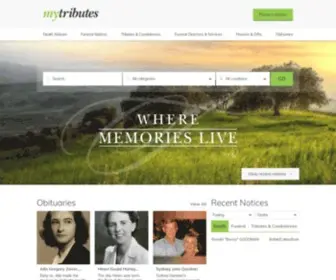 MYtributes.com.au(My Tributes) Screenshot